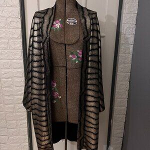 Oversized Metallic Duster / Cardigan - Handmade!
